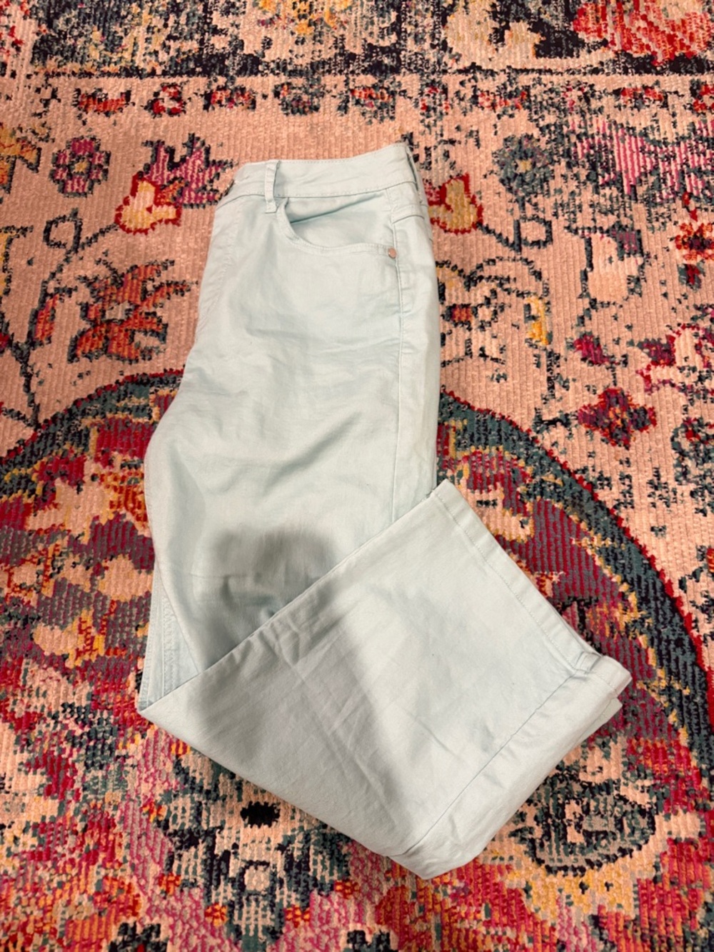 Sky Blue Straight Leg Jeans